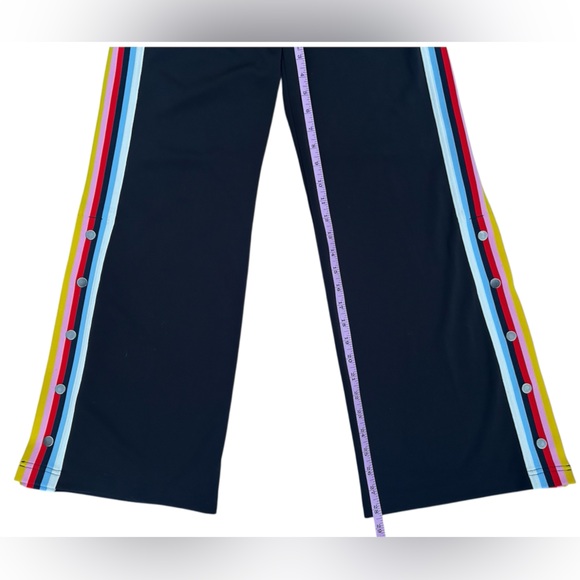 EXPRESS ONE ELEVEN NWOT Women’s 
High Waisted Varsity Sripe Track Black Pants - Picture 4 of 11